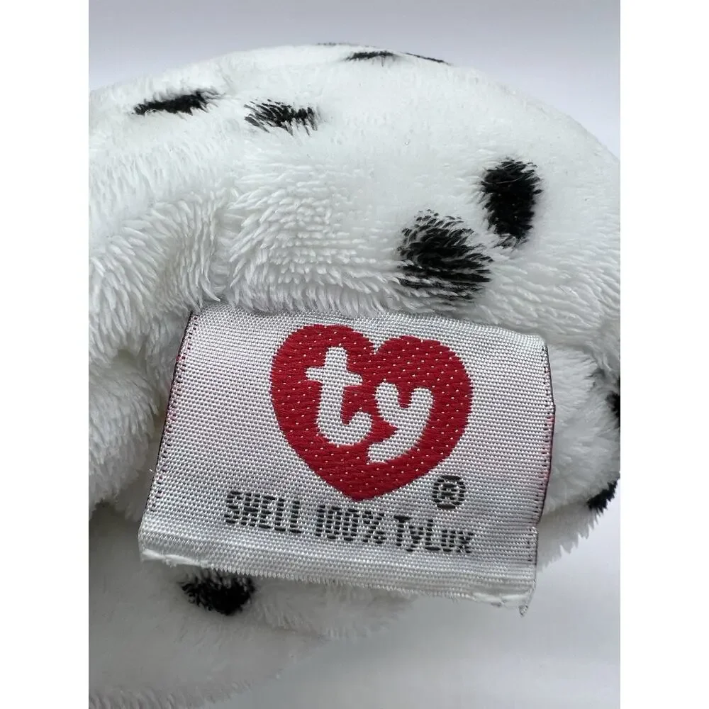 Ty Pluffies Dotters White Dalmation Dog Plush 10